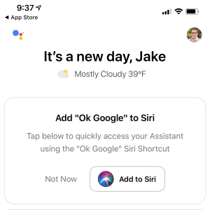 integrate google assistant and siri