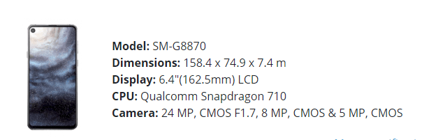 سامسونگ گلکسی A8s