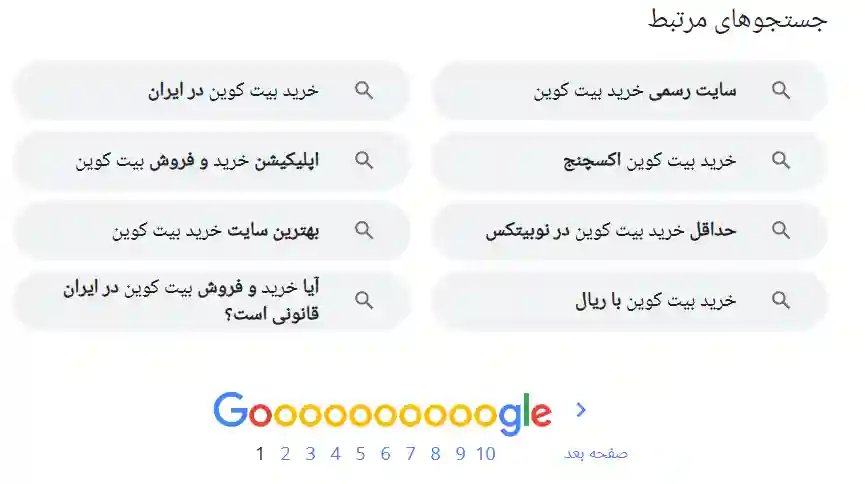جستجوهای مرتبط گوگل