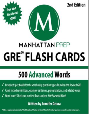 کتاب 500 Advanced Words GRE Vocabulary Flash Cards by Manhattan Prep | نسخه PDF