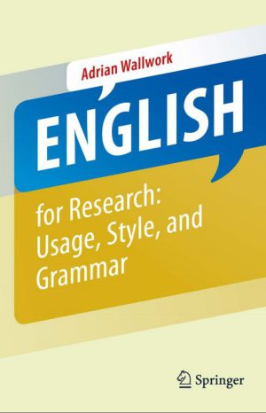 کتاب English for Research Usage Style and Grammar | نسخه PDF