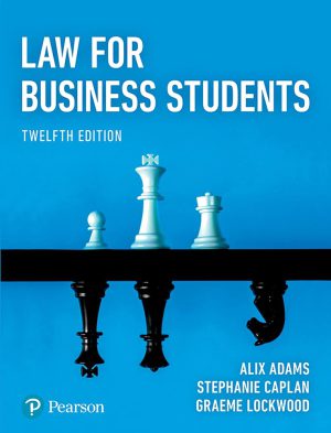 کتاب Law for Business Students (حقوق برای دانشجویان کسب‌وکار) نسخه انگلیسی PDF | الیکس آدامز